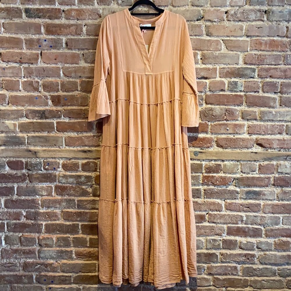 Tan flowy Maxi Dress very breathable